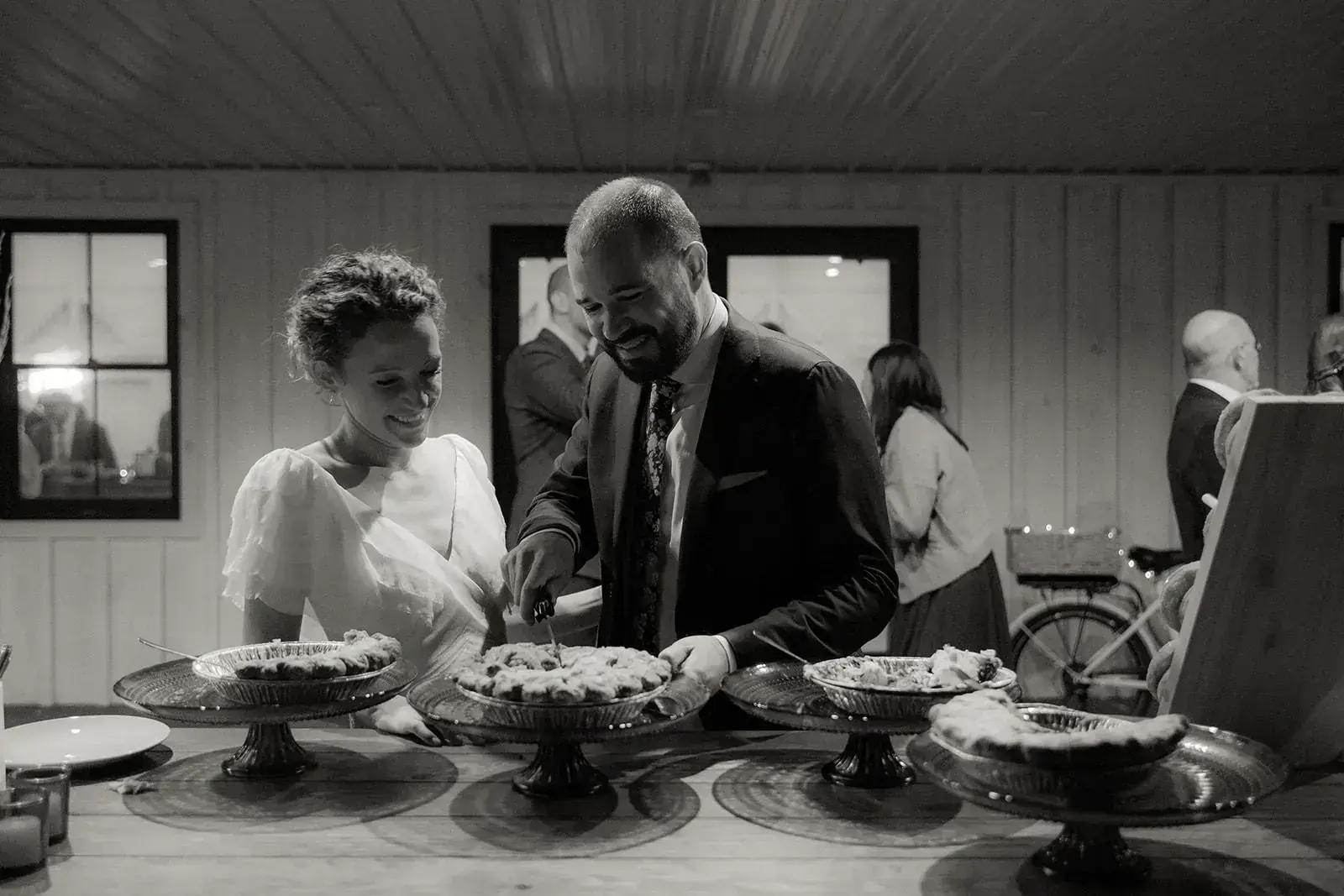 Restored wedding reception barn at South Road Farm, Fayette Maine